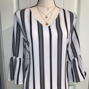 Black & White Striped Blouse